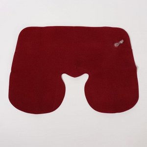 Подушка надувная для шеи, дорожная, 38x24 см, бордовая