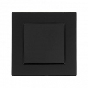 Выключатель проходной TOT Glossy Glass, 10 А, 1 клавиша, скрытый, стекло, черный