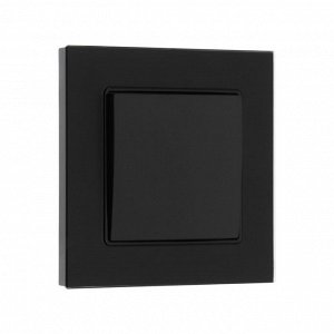 Выключатель проходной TOT Matte Glass, 10 А, 1 кл., скрытый, стекло, черный