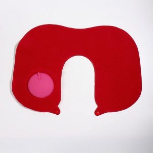 Подушка надувная для шеи, дорожная, с насосом, 47x27 см, МИКС