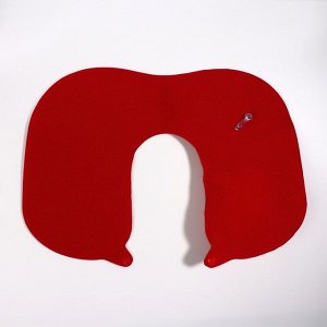 Подушка надувная для шеи, дорожная, с насосом, 47x27 см, МИКС