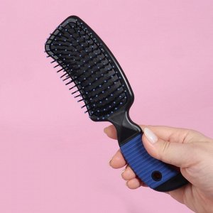Расчёска массажная, прорезиненная ручка, 5x21(±1) см, МИКС