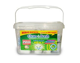 CLEAN&FRESH 60шт. пластиковая коробка