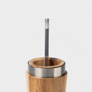 Мельница для специй Magistro Wooden, 5.5x26.5 см, керамический механизм, коричневая