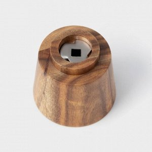 Мельница для специй Magistro Wooden, 5x16.5 см, керамический механизм, коричневая