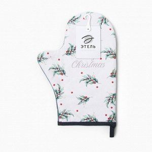 Варежка-прихватка Этель Snow fun, 20?28 см, саржа, 100% хлопок, ватин 250 г/м?