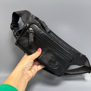 Сумка мужская поясная натуральная кожа
