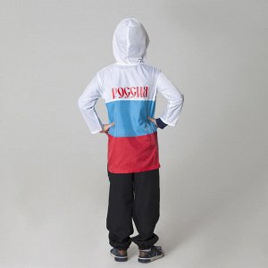 Дождевик детский "Россия", триколор, ткань плащёвая с водоотталкивающей пропиткой, рост 98-104 см