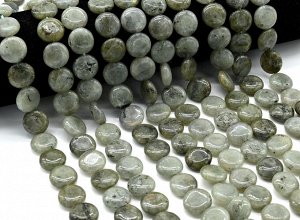 Бусины для рукоделия из лабрадора круг 15мм, 39см, 27 бусин