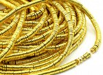 Бусины из гематита диск 4*1мм цв.золотой, 39см, 345 бусин