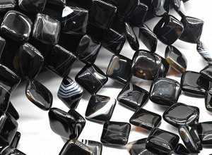 Бусины из агата глазкового ромб 20мм, 39см, 20 бусин