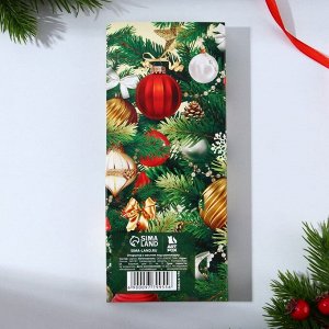 Открытка с местом для шоколадки «С новым годом!»