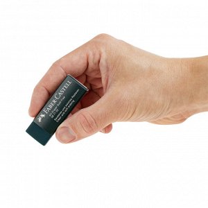 Ластик Faber-Castell ""Dust-Free"", прямоугольный, картонный футляр, 45*22*13мм, темно-зеленый