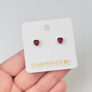 Серьги-пусеты с Гранатом