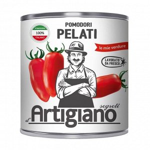 Томаты очищ. целые в томатном соке "ARTIGIANO" (2,500 кг) ж/б, 1/6, , шт