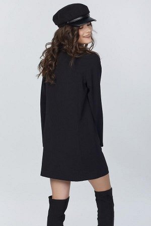Платье из костюмной ткани черное