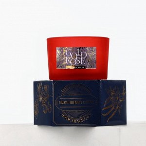 Свеча ароматическая в стекле «Gold rose»аромасвеча, аромат роза, 5 х 7,1 см.