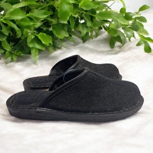 Тапочки войлочные, размер 36-37, без пятки, цвет ЧЕРНЫЙ, Bogts, Монголия