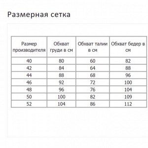 Размерная сетка