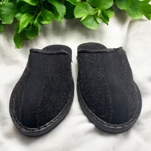 Тапочки войлочные, размер 36-37, без пятки, цвет ЧЕРНЫЙ, Bogts, Монголия