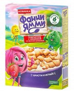 ФРУТОНЯНЯ Сухие завтраки Фанни Ямми ПОДУШЕЧКИ мультизлаковые с клубникой 220г