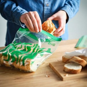 ISTAD, закрывающийся пакет, ярко-зеленый с рисунком, 2,5 л