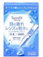 Японские капли для глаз Teare W для увлажнения глаз и снятия дискомфорта при ношении контактных линз, 30 флаконов
