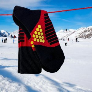 Носки для активных видов спорта, размер 39-42 хлопок, Монголия (цвет красный)