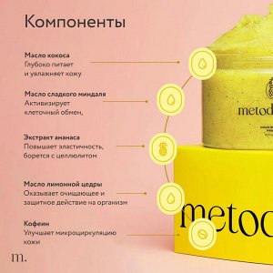 Fabrik cosmetology Metodologia Скраб сахарный для тела Антицеллюлитный  Ананас 480г