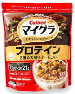 Мюсли протеиновые с двумя видами бобов и миндалем Calbee, 360 гр. 1/8
