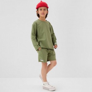 Футболка детская с дл.рукавом, KAFTAN, хаки