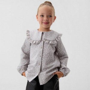 Рубашка для девочки из фланели KAFTAN размер, серый