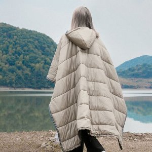 Спальный мешок, накидка - пончо с капюшоном, цвет в ассортименте