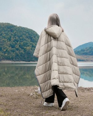Спальный мешок, накидка - пончо с капюшоном, цвет в ассортименте