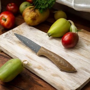 Нож кухонный, 20 см, ручка стилизована под дерево