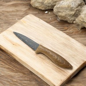 Нож кухонный, 20 см, ручка стилизована под дерево