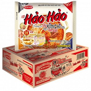 Пшеничная лапша «HAO HAO» со вкусом Кимчи, 75 гр.