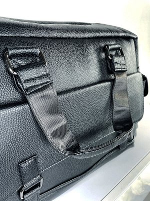 Сумка дорожная из экокожи черная