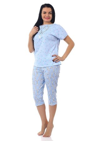 Пижама с бриджами кулирка "Зайка"