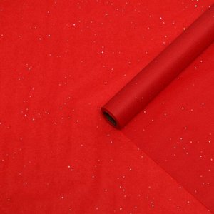 Бумага упаковочная тишью, «Конфетти», красная, 50 см x 10 м