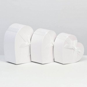 Набор коробок 3 в 1 сердца L:24x23x10 M:21x20x9 S:18.5x18x8 см