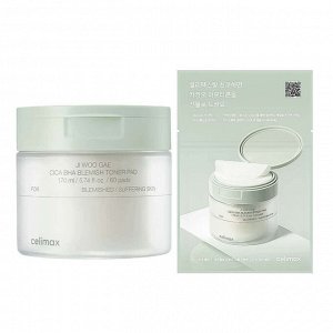 Celimax Ji Woo Gae Cica BHA Blemish Toner Pad Пилинг-пэды для проблемной кожи