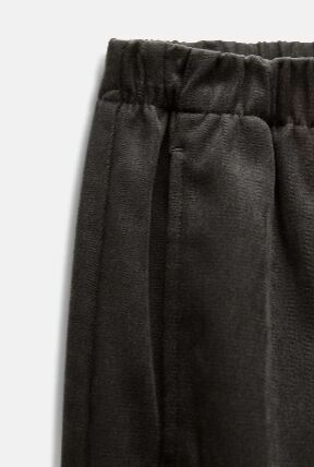 БРЮКИ WIDE-LEG ИЗ РЕЛЬЕФНОЙ ТКАНИ арт. 8372245, темно-серый