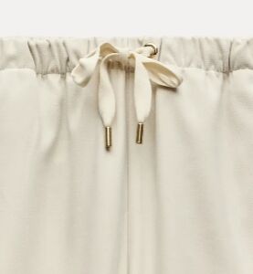 БРЮКИ WIDE-LEG ИЗ РЕЛЬЕФНОЙ ТКАНИ арт. 8372245, экрю