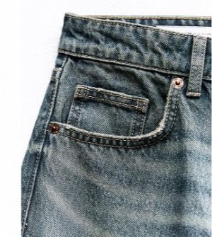 ДЖИНСЫ TRF WIDE LEG FULL LENGTH СО СРЕДНЕЙ ПОСАДКОЙ арт. 6045033, сине-серый