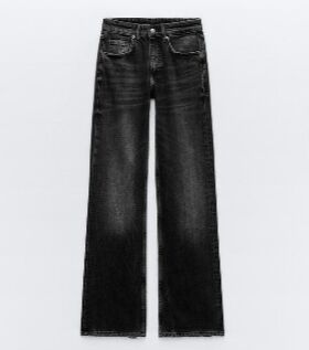 ДЖИНСЫ TRF WIDE LEG FULL LENGTH СО СРЕДНЕЙ ПОСАДКОЙ арт. 6045033, черный