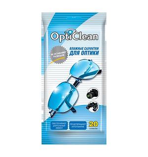 Салфетки влажные для оптики OptiClean №20 РОССИЯ