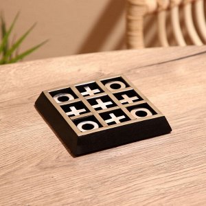 Игра настольная «Крестики-нолики», 13x13 см, манговое дерево, сталь