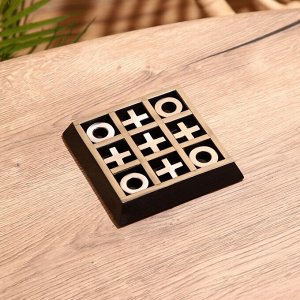 Игра настольная «Крестики-нолики», 13x13 см, манговое дерево, сталь