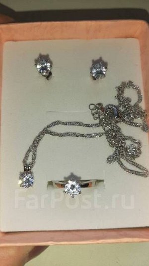 Комплект ювелирной бижутерии, 925 пр, на подарок